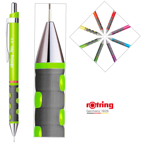 Creion Mecanic 0.5mm cu Design Ergonomic pentru Scris si Desen, cu Finisaj Verde Neon Vibrant si Modern [3]