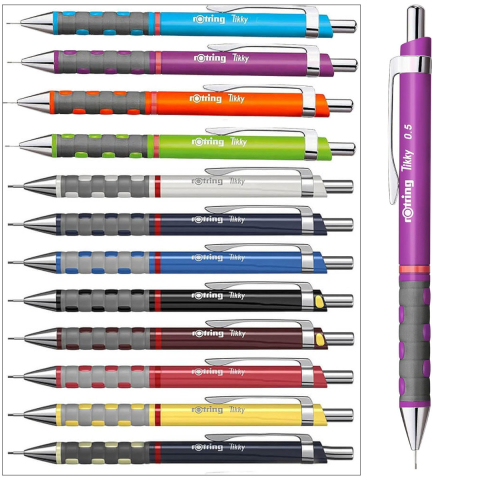 Creion Mecanic 0.5mm cu Mecanism Click si Grip Ergonomic pentru Desen Tehnic si Scris, Mov Rotring [4]