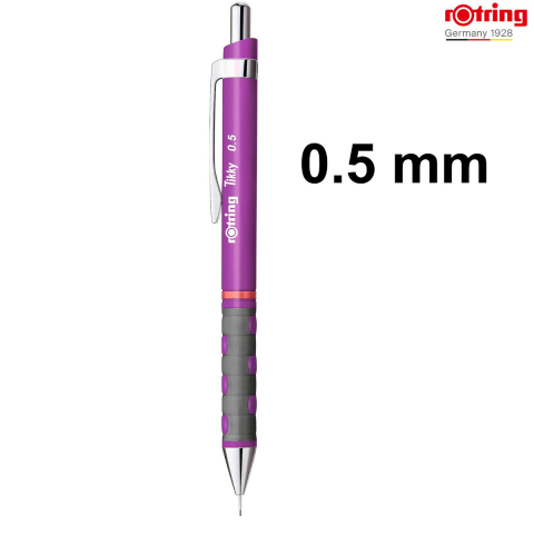 Creion Mecanic 0.5mm cu Mecanism Click si Grip Ergonomic pentru Desen Tehnic si Scris, Mov Rotring [1]