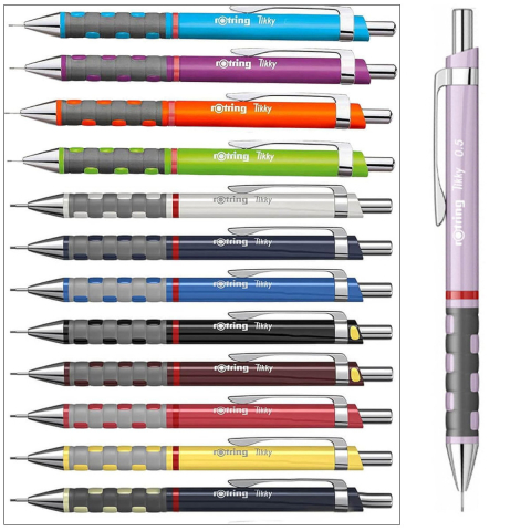 Creion Mecanic 0.5mm cu Tehnologie Avansata pentru Desen Tehnic, Scris si Creatie, cu Grip Ergonomic si Finisaj Mov Modern, Tikky 3 Sidefat, Rotring [4]