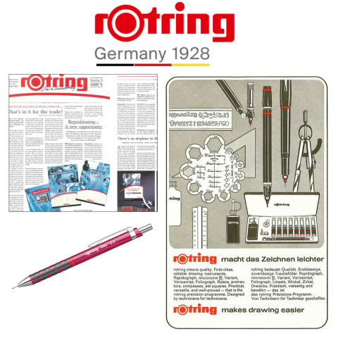 Creion Mecanic 0.5mm pentru Scris, Desen si Creativitate, cu Design Modern in Magenta Vibrant, Tikky 3, Rotring [4]