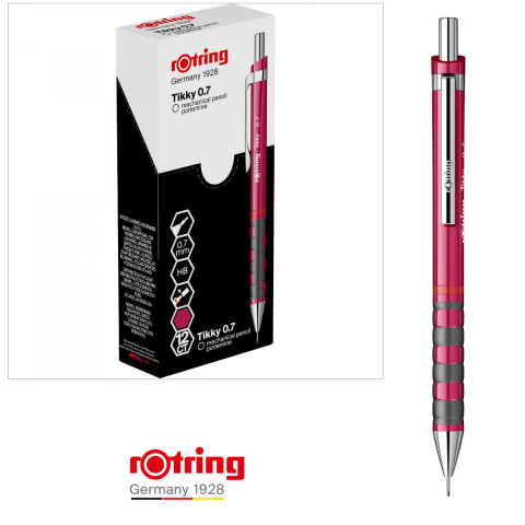 Creion Mecanic 0.7mm cu Design Modern si Grip Ergonomic pentru Scris, Creativitate si Stil Indraznet, Rotring Tikky 3 Magenta [3]