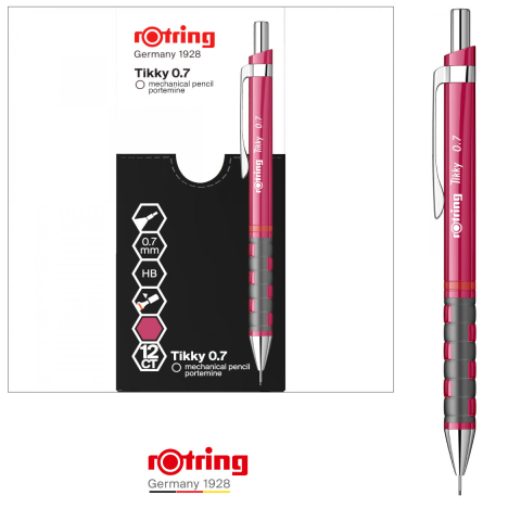 Creion Mecanic 0.7mm cu Design Modern si Grip Ergonomic pentru Scris, Creativitate si Stil Indraznet, Rotring Tikky 3 Magenta [2]