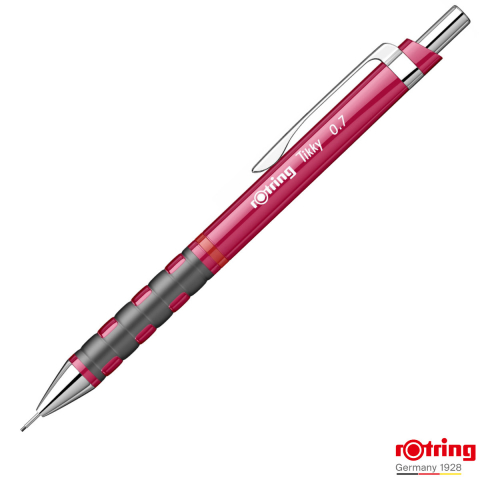 Creioane mecanice - Creion Mecanic 0.7mm cu Design Modern si Grip Ergonomic pentru Scris, Creativitate si Stil Indraznet, Rotring Tikky 3 Magenta