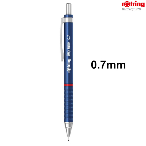 Creion Mecanic 0.7mm cu Design Retro si Grip Ergonomic pentru Scris, Notite si Exprimare Stilizata, Rotring Tikky 3 Albastru Retro [1]