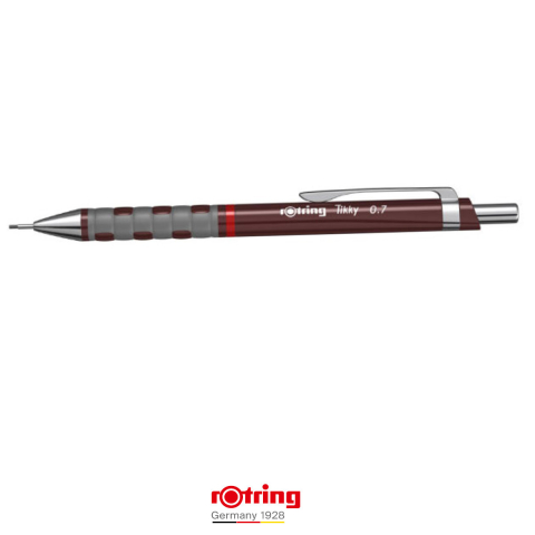 Creion Mecanic 0.7mm cu Mecanism Click si Grip Ergonomic pentru Scris, Desen si Birou, Rotring Tikky 3 Burgundi [2]
