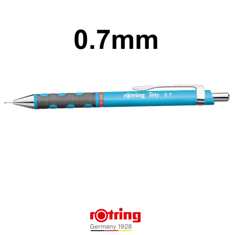 Creion Mecanic 0.7mm cu Mecanism Click si Grip Ergonomic pentru Scris, Studiu si Medii Relaxante, Rotring Tikky 3 Albastru Deschis [2]