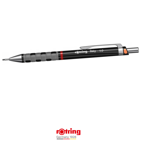 Creion Mecanic 0.9/1.0mm cu Grip din Cauciuc pentru Scris si Desen, cu Compatibilitate Duala Mina si Culoare Negru [2]