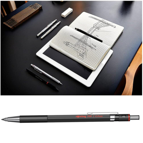 Creion Mecanic 2.0mm cu Ascutitoare si Radiera Incorporata pentru Desen Artistic si Schite, cu Set Reglabil Tarie Mina [4]