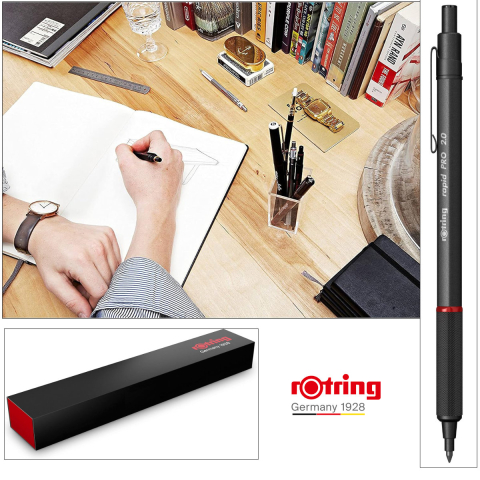 Creion Mecanic 2.0mm cu Sistem de Setare a Tariei pentru Desen Artistic si Schite, cu Grip Randalinat si Corp din Alama [4]