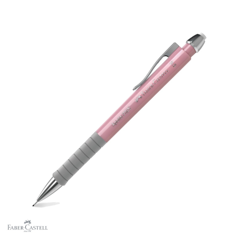 Birotica papetarie - Creion mecanic Faber-Castell Apollo 2024 Rose Shadow 0.5mm, varf retractabil, grip ergonomic