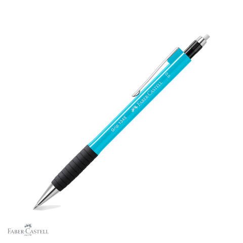 Birotica papetarie - Creion mecanic Faber-Castell Grip 1345 0.5mm bleu, zona grip cauciucata, pentru scriere precisa