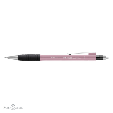 Creion mecanic Faber-Castell Grip 1345 cu mina 0.7mm si radiera retractabila, rose [3]