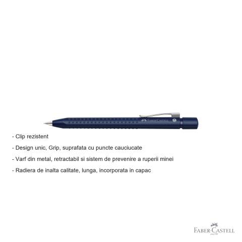 Creion mecanic Faber-Castell Grip 2011 0.7mm albastru, grip cauciucat antialunecare [1]