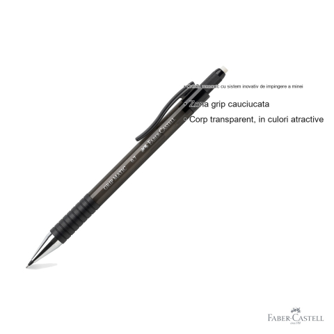 Creion mecanic Faber-Castell Grip-matic 1377, 0.7 mm, sistem automat, zona grip cauciucata [2]