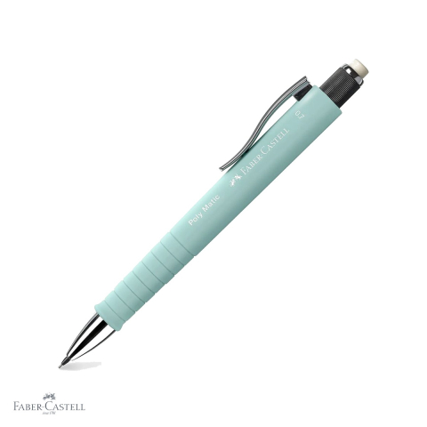Birotica papetarie - Creion mecanic Faber-Castell Poly Matic 0.7mm bleu Caraibe, grip ergonomic triunghiular
