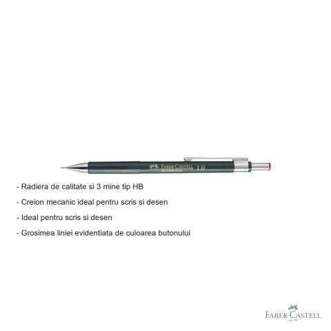 Creion mecanic Faber-Castell TK-Fine 1.0mm, varf retractabil, pentru scris si desen [1]