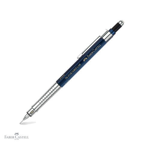 Birotica papetarie - Creion mecanic Faber-Castell TK-Fine Vario L 0.5mm, mecanism reglabil, grip metalic ergonomic