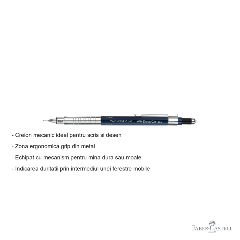 Creion mecanic Faber-Castell TK-Fine Vario L 0.7mm cu mecanism ajustabil pentru scris si desen tehnic [1]