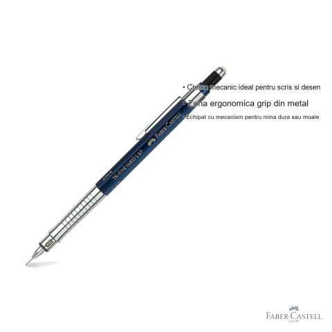 Creion mecanic Faber-Castell TK-Fine Vario L 0.7mm cu mecanism ajustabil pentru scris si desen tehnic [2]