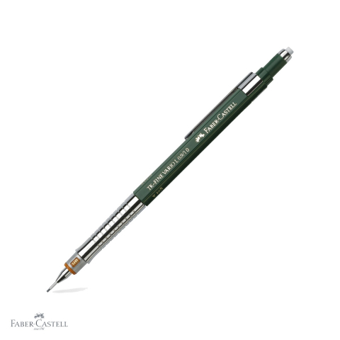 Birotica papetarie - Creion mecanic Faber-Castell TK-Fine Vario L.9 1.0mm, grip ergonomic metalic, pentru scris si desen tehnic