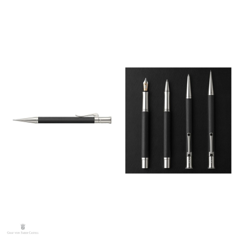 Creion mecanic rotativ Graf von Faber-Castell Classic Ebony, mina 0.7 mm B, corp din lemn de abanos [3]