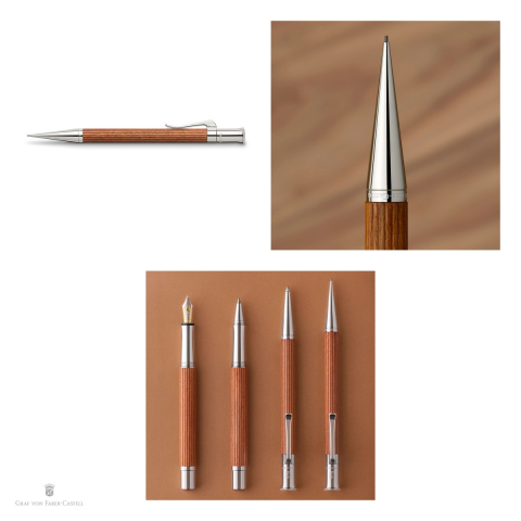 Creion mecanic rotativ Graf von Faber-Castell Classic Pernambuco, mina 0.7 mm B, corp din lemn de pernambuco [3]