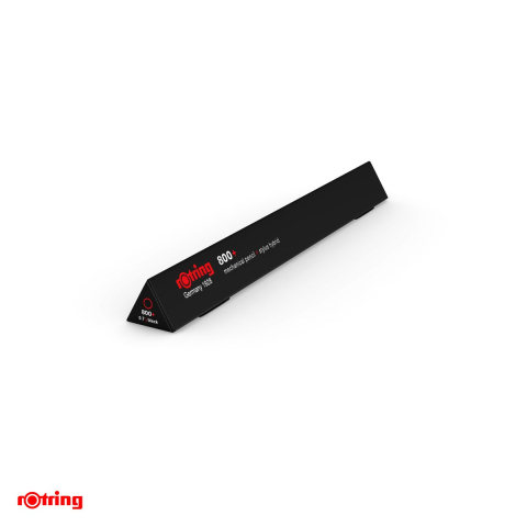 Creion mecanic Rotring 800 Plus, varf retractabil, mina 0.7 mm, corp hexagonal din alama, accesorii placate cu aur, negru [3]