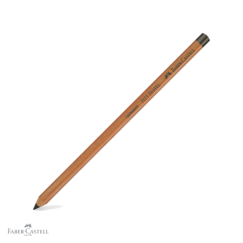 Birotica papetarie - Creion pastel Faber-Castell Pitt, sepia inchis, mina groasa 4.3 mm, pentru detalii fine si linii artistice