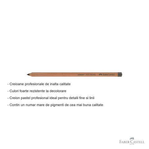 Creion pastel Faber-Castell Pitt, sepia inchis, mina groasa 4.3 mm, pentru detalii fine si linii artistice [1]