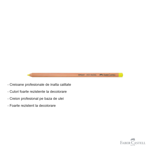 Creion pastel pe baza de ulei Faber-Castell Pitt, galben deschis glazurat, pentru detalii fine si contururi [1]