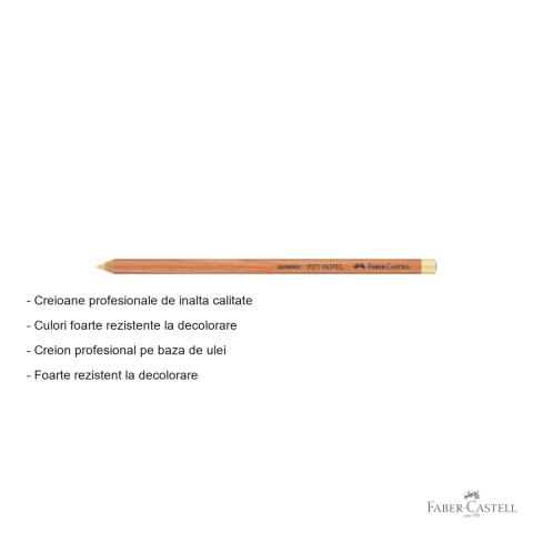 Creion pastel pe baza de ulei Faber-Castell Pitt Ivory, grad mediu de duritate, pentru detalii fine si contururi [1]