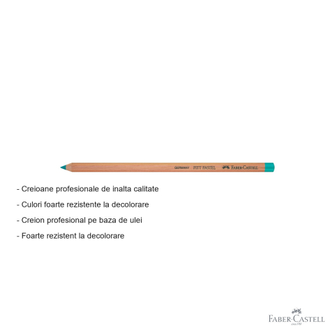 Creion pastel pe baza de ulei Faber-Castell Pitt, verde cobalt, pentru detalii fine si contururi profesionale [1]