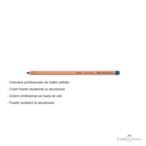 Creion pastel Pitt Faber-Castell, albastru heliu rosiatic, pe baza de ulei, pentru detalii fine si contururi [1]