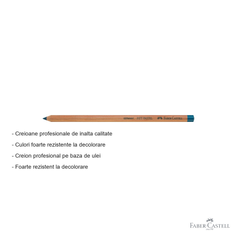 Creion pastel Pitt Faber-Castell, culoare helio turcoaz, pe baza de ulei, pentru detalii fine si contururi [1]