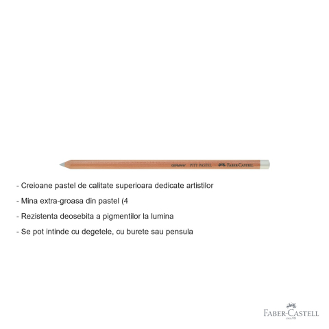 Creion pastel Pitt Faber-Castell, gri rece I, mina extra-groasa 4.3 mm, pentru artisti [1]