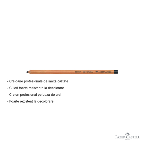Creion pastel Pitt Faber-Castell, indigo inchis, pe baza de ulei, pentru detalii fine si contururi [1]