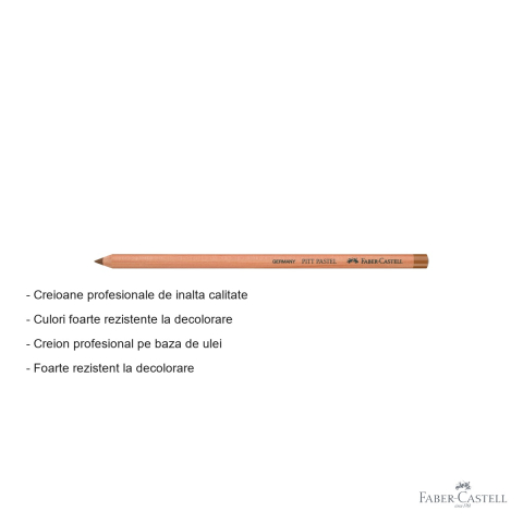 Creion pastel Pitt Faber-Castell, maro umbra, pe baza de ulei, pentru detalii fine si contururi [1]
