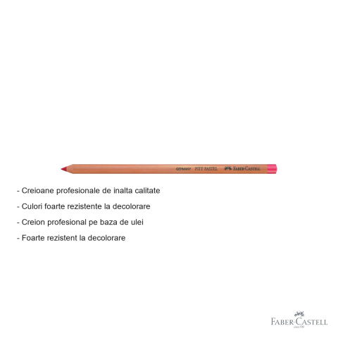 Creion pastel Pitt Faber-Castell, rosu stacojiu, pe baza de ulei, pentru detalii fine si contururi [1]