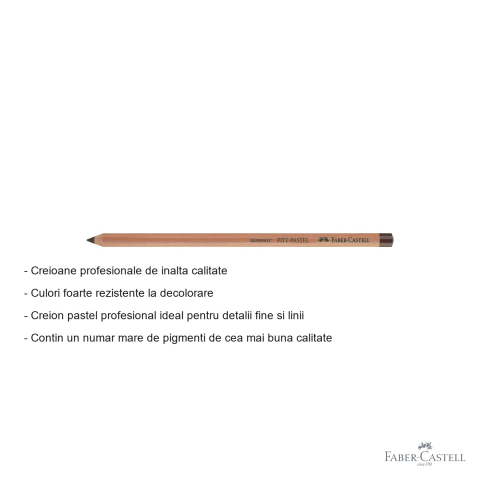Creion pastel Pitt Faber-Castell, sepia deschis, mina groasa 4.3 mm, pentru detalii fine si linii artistice [1]