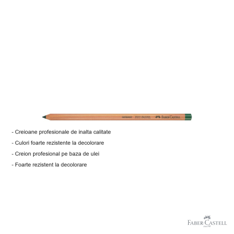 Creion pastel Pitt Faber-Castell, verde ienupar, pe baza de ulei, pentru detalii fine si contururi [1]