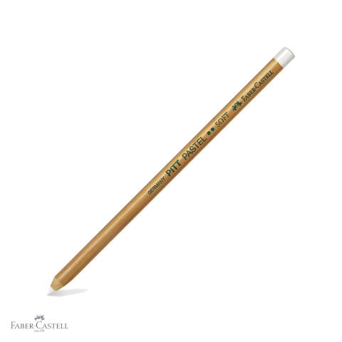 Creion pastel Pitt Soft alb Faber-Castell, mina groasa 4.3 mm, pentru detalii fine si linii [0]