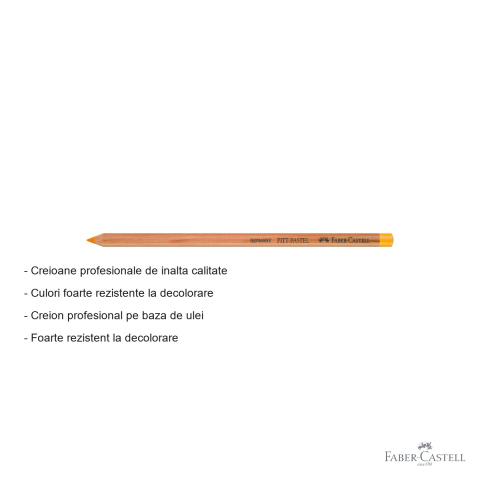 Creion pastel uleios Faber-Castell Pitt Galben Crom Deschis, pigmenti de calitate superioara, pentru detalii fine si contururi [1]
