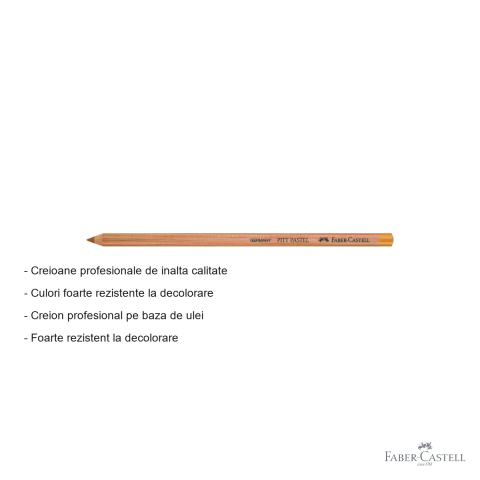 Creion pastel uleios Faber-Castell Pitt, ocru maroniu, pentru contururi si detalii fine artistice [1]