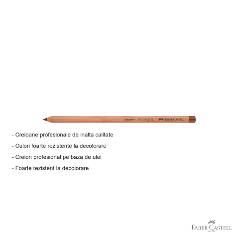 Creion pastel uleios Faber-Castell Pitt Pastell, culoare siena arsa, pentru detalii fine si contururi [1]