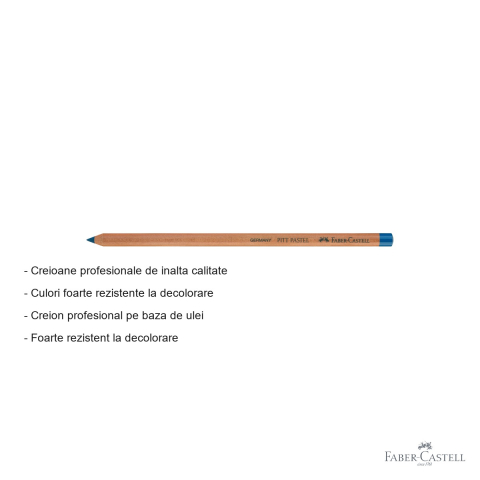 Creion pastel uleios Faber-Castell Pitt, turcoaz albastrui, pentru contururi si detalii fine [1]