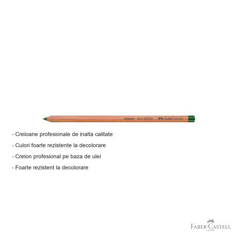 Creion pastel uleios Faber-Castell Pitt, verde oliv, pentru detalii fine si contururi artistice [1]