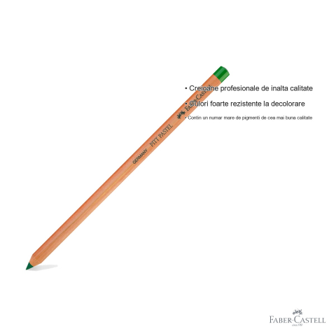 Creion pastel uleios Faber-Castell Pitt, verde pin, pentru contururi si detalii fine [2]