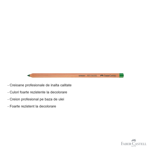 Creion pastel uleios Faber-Castell Pitt, verde pin, pentru contururi si detalii fine [1]