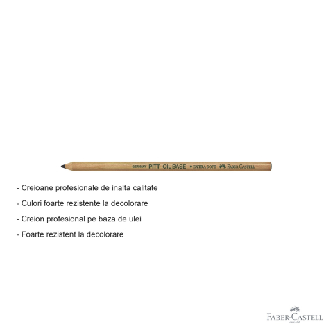 Creion ulei pastel Faber-Castell Pitt, negru extra soft, pentru contururi si detalii fine [1]